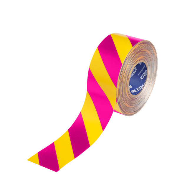 ToughStripe Max Striped Floor Tape  7620 mm MagentaYellow