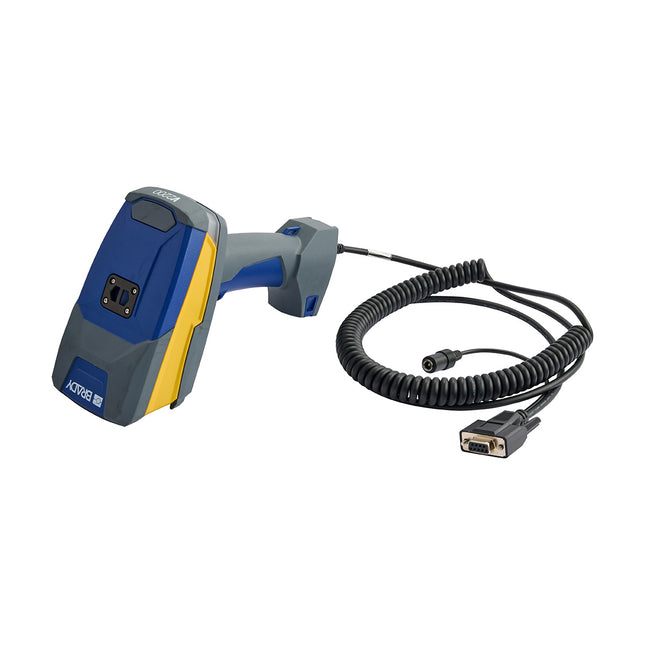 V2200 Industrial Wired Barcode Reader  RS232 2m Coiled Cable and AC Adaptor