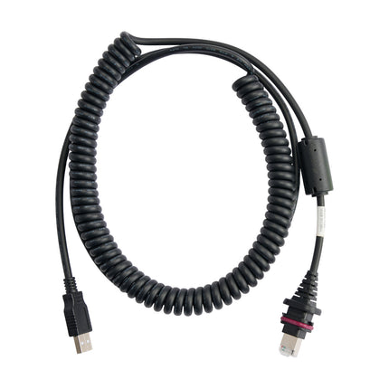 Plug Cable for V2200 Wired Barcode Reader  3m Coiled USBA to RJ50 Cable