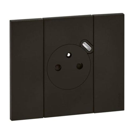 KG4142USBLegrandمقبس Living Now بمنفذ USB من النوع C معيار فرنسي بلجيكي 16A أسود