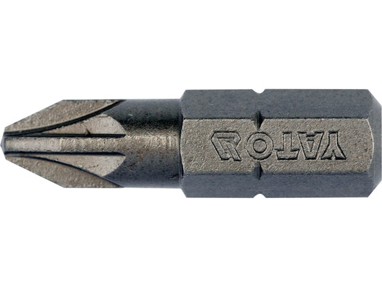 YT-78135Yatoبتات مفك براغي YATO PZ2 Pozidriv 25 ملم فولاذ S2 10 قطع
