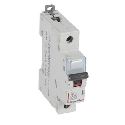 409433Legrandقاطع الدائرة الكهربائية ليجراند DX3 10000A أحادي القطب 20A منحنى D