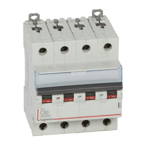 407933Legrandقاطع دارة Legrand DX3 رباعي الأقطاب 50A منحنى C