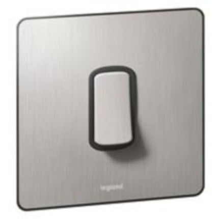 832131Legrandمفتاح ثنائي الاتجاه Synergy Sleek بقوة 20 أمبير من الفولاذ المقاوم للصدأ