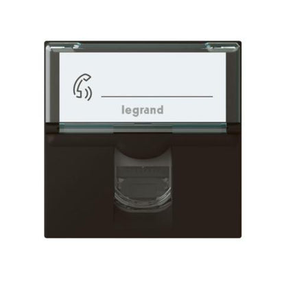 079176LLegrandقابس Legrand Mosaic RJ45 Cat 6A FTP 2 وحدات أسود مات