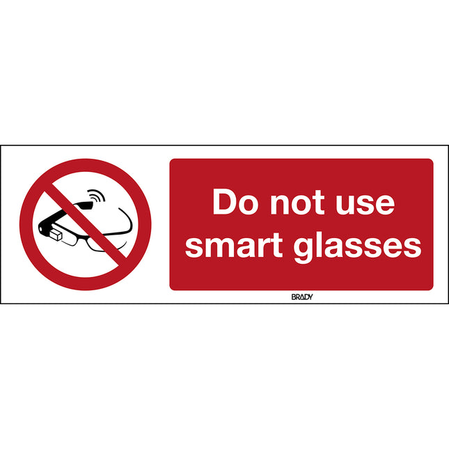 ISO Safety Sign  Use of smart glasses prohibited