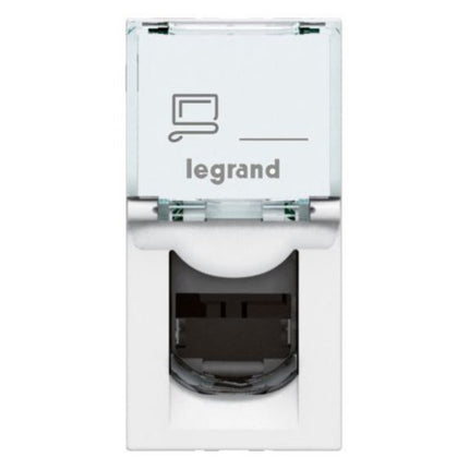 076571Legrandموزاييك - مقبس RJ45 فئة 6A UTP وحدة واحدة أبيض