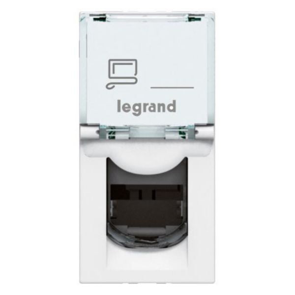 076571Legrandموزاييك - مقبس RJ45 فئة 6A UTP وحدة واحدة أبيض