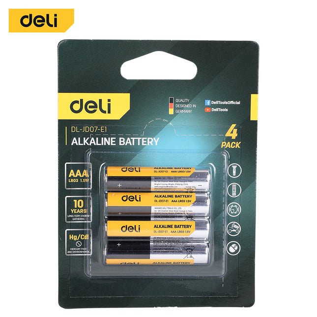 Deli AAA LR03 Alkaline Battery 1.5V , EDL-JD07-E1