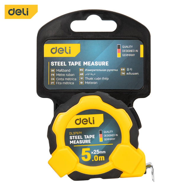 Deli Self-Locking Tape Measure 5mx25mm , EDL3797Y