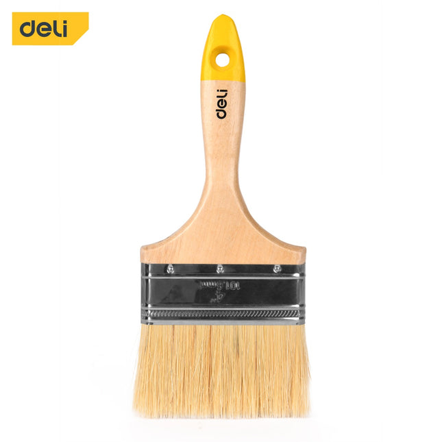 Deli Wooden Handle Paint Brush 4" , EDL509124