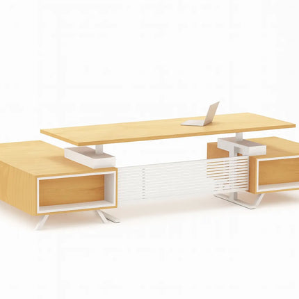 مكتب HIGHMOON Ergo القابل لتعديل الارتفاع | أرجل بيضاء