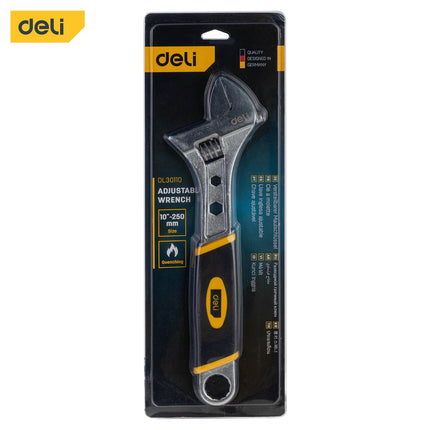 Deli Adjustable Wrench with Plastic Handle 10" , EDL30110