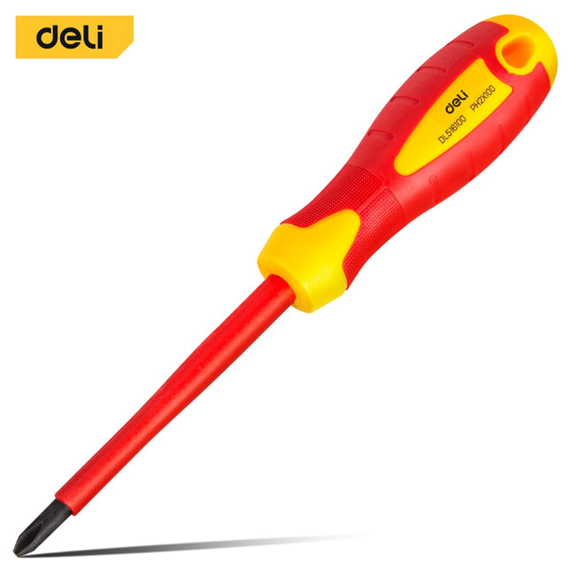 Deli Insulated Phillips Screwdriver PH1 100mm ,  EDL516100