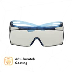 500511312791053Mنظارات الأمان 3M SecureFit 3700 سلسلة معابد زرقاء رمادي داخلي/خارجي