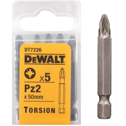 Torison Screwdriver Bits | PZ2-50mm - Pack of 5