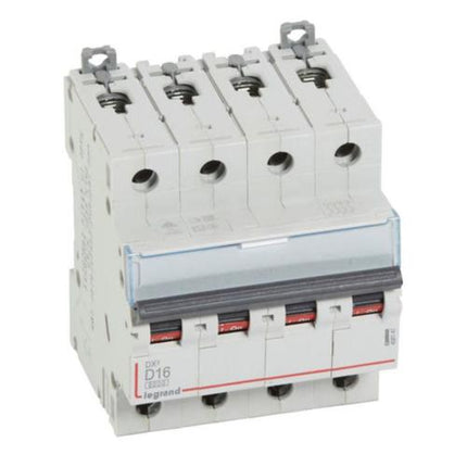 408147Legrandقاطع دورة Legrand DX3 MCB رباعي الأقطاب 16A منحنى D