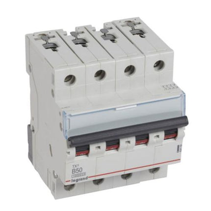 404159Legrandقاطع دارة Legrand TX3 رباعي الأقطاب 50A 10kA