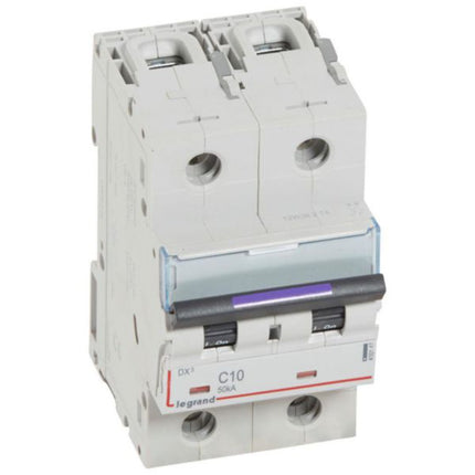 410147Legrandقاطع دائرة ليجراند DX3 ثنائي القطب 10A منحنى C