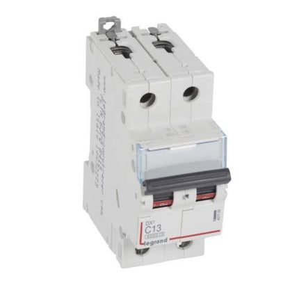 407799Legrandقاطع دارة ليجراند MCB DX3 6000A ثنائي القطب 13A منحنى C