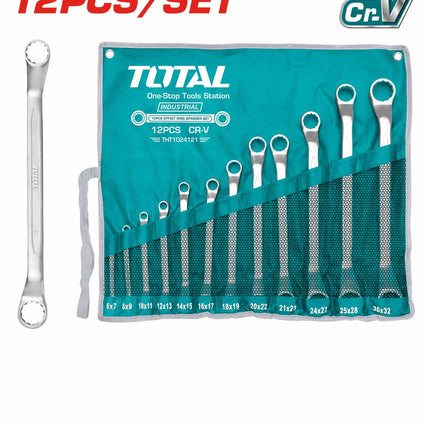 THT1024121Total ToolsTHT1024121 مجموعة مفاتيح حلقة الإزاحة 12 قطعة