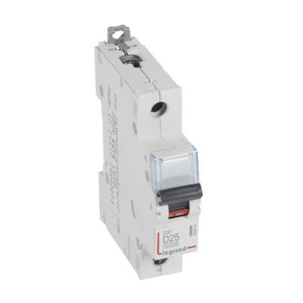 409434Legrandقاطع دائرة Legrand DX3 أحادي القطب 25A منحنى D