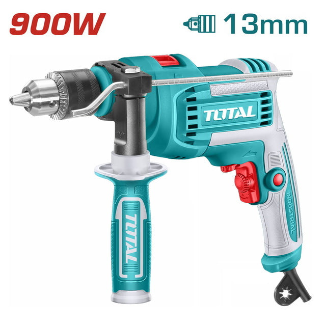 TG1091366Total Toolsمثقاب التأثير الكهربائي TOTAL بقوة 900 واط مع وظيفة الطرق TG1091366