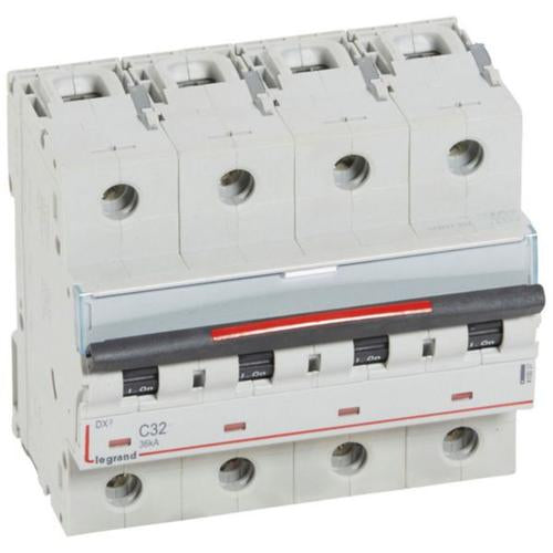 410037Legrandقاطع دارة ليجراند DX3 رباعي الأقطاب 32 أمبير منحنى C