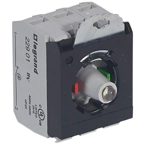 023013Legrandمجموعة فرعية Osmoz مضاءة NO+NC بيضاء 230V