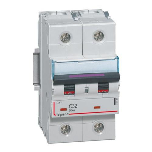 410151Legrandقاطع دارة Legrand DX3 ثنائي القطب 32A منحنى C