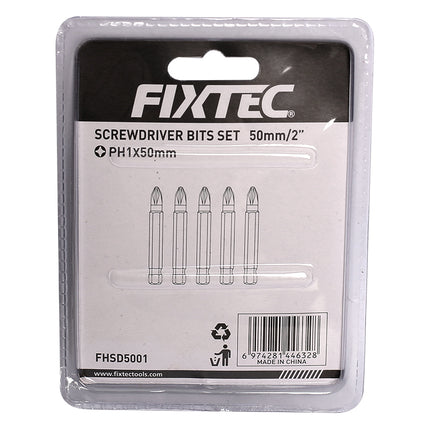 FHSD5001Fixtecمجموعة بت مفك براغي FIXTEC 50 ملم 5 قطع PH1