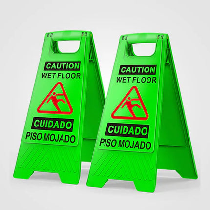 Green Wet Floor Safety Warning Sign A69