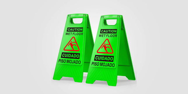 Green Wet Floor Safety Warning Sign A69