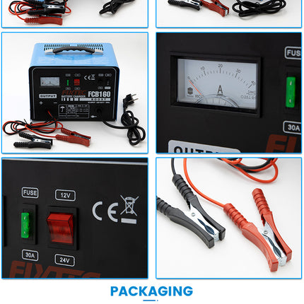 FCB160Fixtecشاحن بطارية السيارة المحمول FIXTEC FCB160 12V/24V