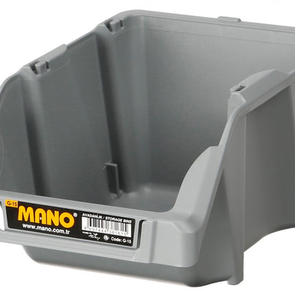 Mano G-15 Storage Bin | 125x195x90mm | Grey