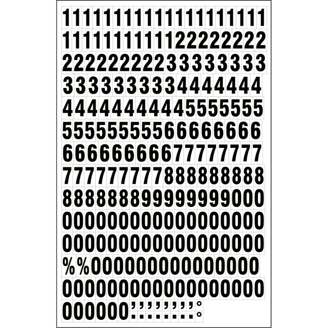 Magnetic Numbers and Letters on a sheet