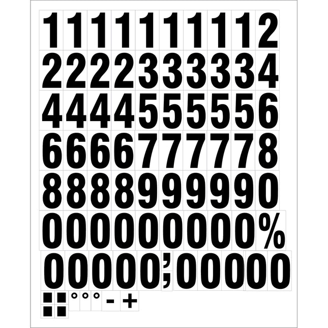 Magnetic Numbers and Letters on a sheet