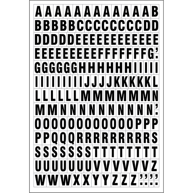 Magnetic Numbers and Letters on a sheet
