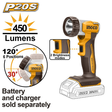 CWLI2058INGCOمصباح عمل LED INGCO 20V بقوة 8W و450 لومن CWLI2058