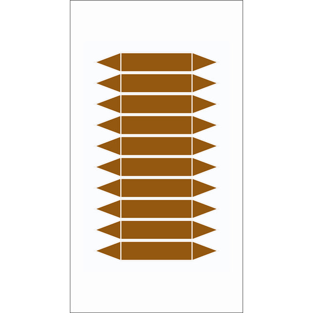 Writeon pipe markers on card