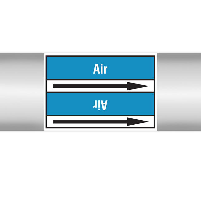 Roll form European standard Pipe Markers with liner without pictograms  Air
