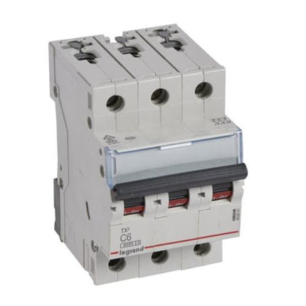 403541Legrandقاطع دائرة Legrand TX3 ثلاثي الأقطاب 6A منحنى C