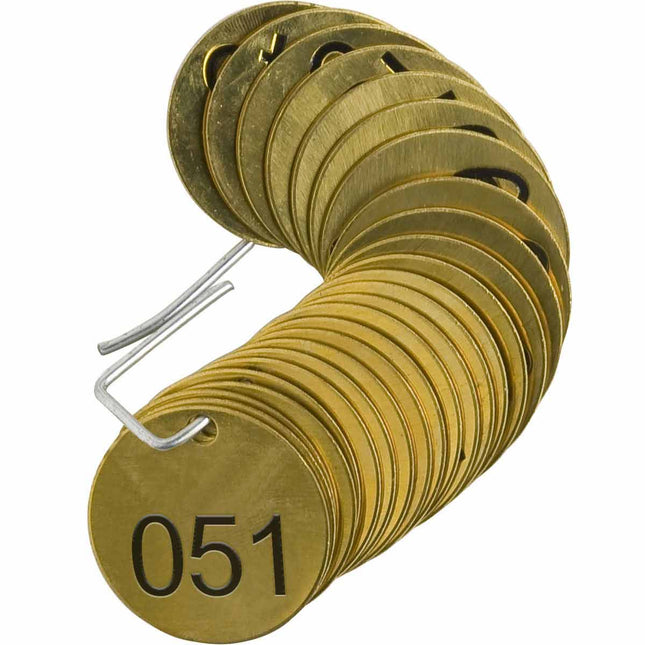 Stamped Brass Valve Tags No Text