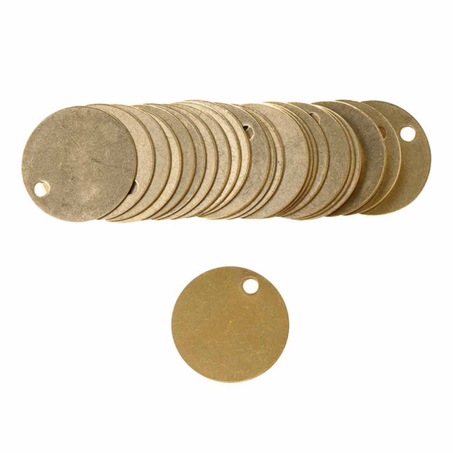Blank Brass Round Valve Tags