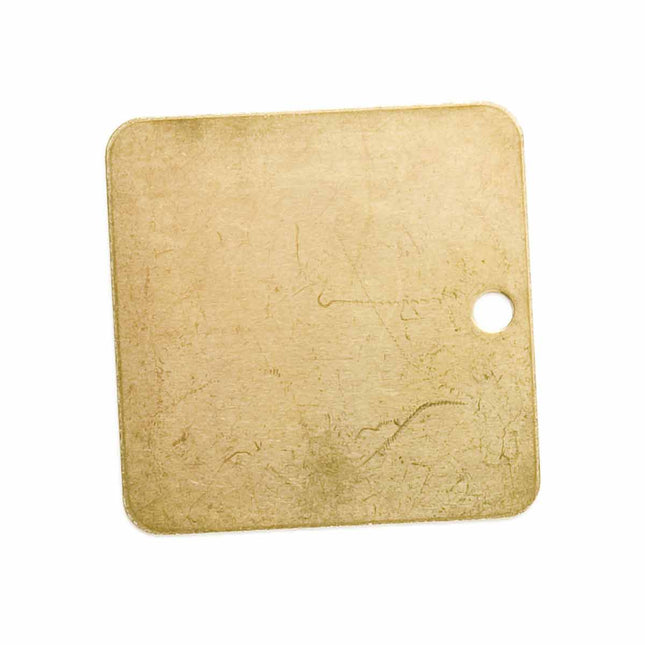 Blank Brass Square Valve Tags