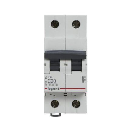 419698Legrandقاطع دائرة Legrand RX3 ثنائي القطب 20A منحنى C