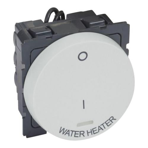 573149Legrandمفتاح Arteor أحادي الاتجاه ثنائي القطب مع مؤشر LED وعلامة سخان المياه 20AX