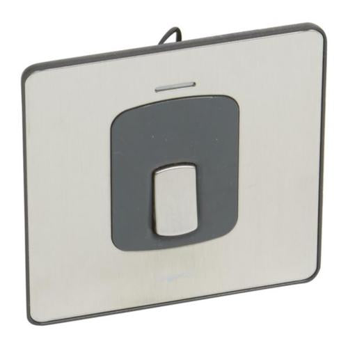 832012Legrandمفتاح سينرجي سليك ثنائي القطب 20A مؤشر LED أزرق الفولاذ المقاوم للصدأ
