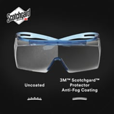 500511312789623Mنظارات السلامة 3M SecureFit 3700 Series ذات الذراع الأزرق والعدسة الشفافة