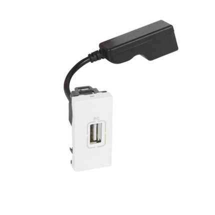 572023Legrandمضخم بيانات USB أنثى أرتيور أبيض نسخة مربعة